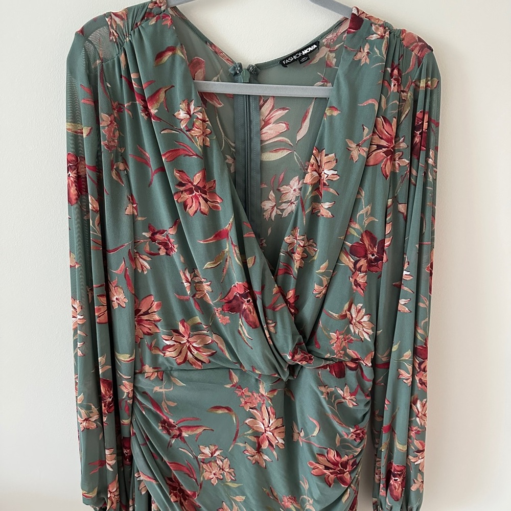 Floral Long Sleeve Maxi Dress - Picture 3 of 4